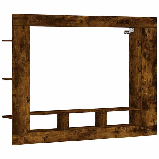 TV Cabinet Smoked Oak 152x22x113 cm Engineered Wood TV Cabinet Smoked Oak 152x22x113 cm Engineered Wood