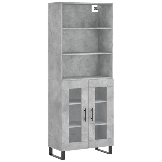 Highboard Concrete Grey 69.5x34x180 cm Engineered Wood Highboard Concrete Grey 69.5x34x180 cm Engineered Wood