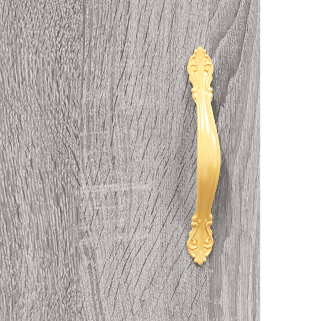 Highboard Grey Sonoma 69,5x34x180 cm Engineered Wood