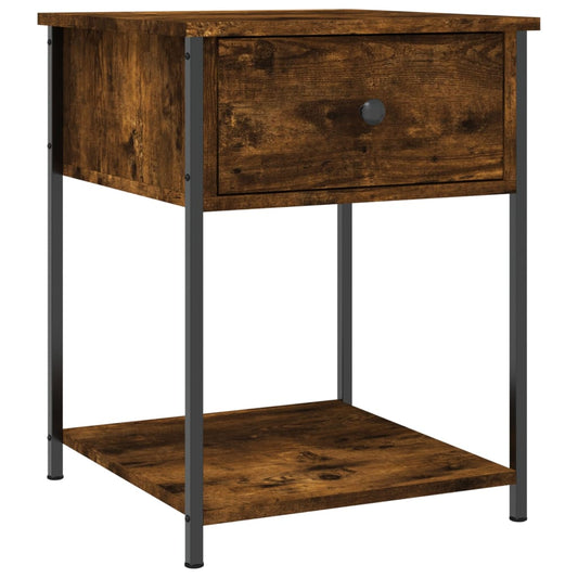 Bedside Table Smoked Oak 44x45x58 cm Engineered Wood Bedside Table Smoked Oak 44x45x58 cm Engineered Wood