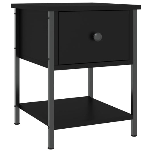 Bedside Table Black 34x35.5x45 cm Engineered Wood Bedside Table Black 34x35.5x45 cm Engineered Wood