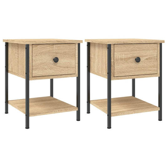 Bedside Tables 2 pcs Sonoma Oak 34x35,5x45 cm Engineered Wood Bedside Tables 2 pcs Sonoma Oak 34x35,5x45 cm Engineered Wood