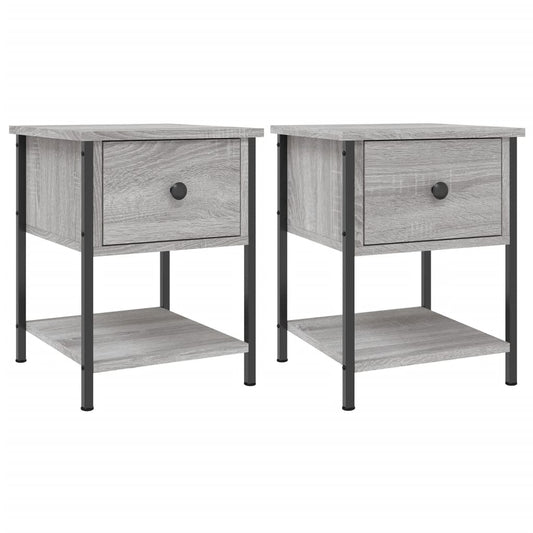 Bedside Tables 2 pcs Grey Sonoma 34x35.5x45 cm Engineered Wood Bedside Tables 2 pcs Grey Sonoma 34x35.5x45 cm Engineered Wood