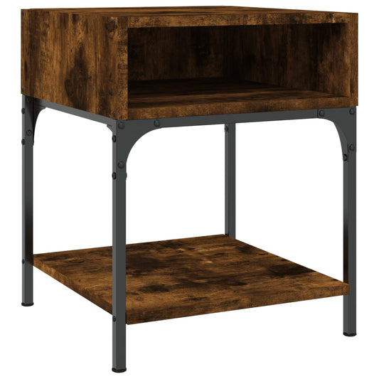 Bedside Table Smoked Oak 40x41x50 cm Engineered Wood Bedside Table Smoked Oak 40x41x50 cm Engineered Wood