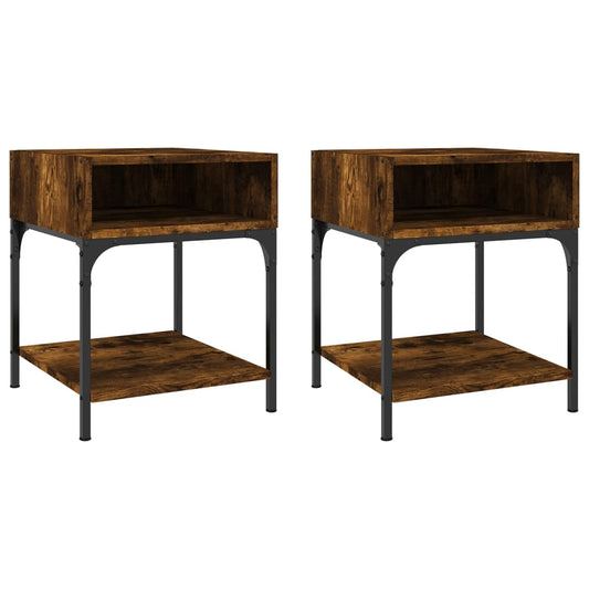 Bedside Tables 2 pcs Smoked Oak 40x41x50 cm Engineered Wood Bedside Tables 2 pcs Smoked Oak 40x41x50 cm Engineered Wood