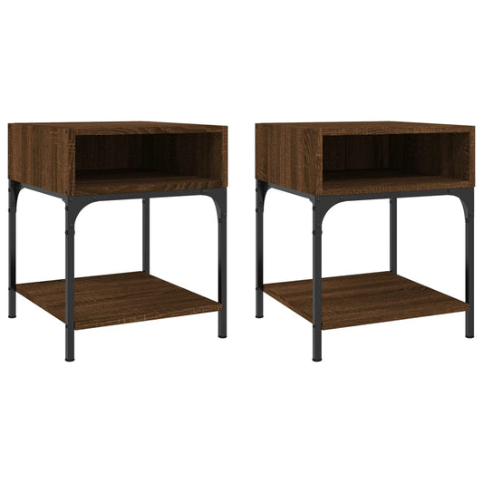 Bedside Tables 2 pcs Brown Oak 40x41x50 cm Engineered Wood Bedside Tables 2 pcs Brown Oak 40x41x50 cm Engineered Wood