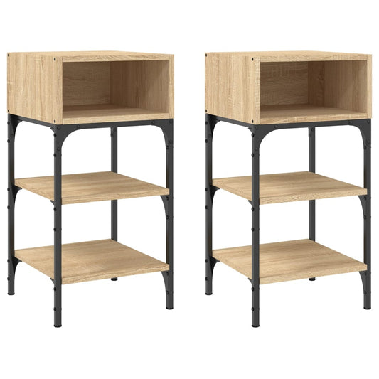Bedside Tables 2 pcs Sonoma Oak 35x34.5x70 cm Engineered Wood Bedside Tables 2 pcs Sonoma Oak 35x34.5x70 cm Engineered Wood