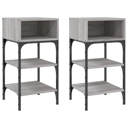 Bedside Tables 2 pcs Grey Sonoma 35x34.5x70 cm Engineered Wood Bedside Tables 2 pcs Grey Sonoma 35x34.5x70 cm Engineered Wood