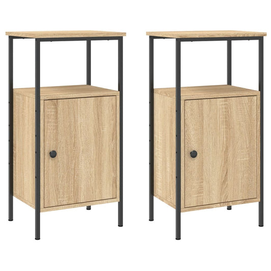Bedside Cabinets 2 pcs Sonoma Oak 41x31x80 cm Engineered Wood Bedside Cabinets 2 pcs Sonoma Oak 41x31x80 cm Engineered Wood