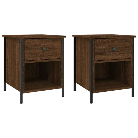 Bedside Cabinets 2 pcs Brown Oak 40x42x50 cm Engineered Wood Bedside Cabinets 2 pcs Brown Oak 40x42x50 cm Engineered Wood