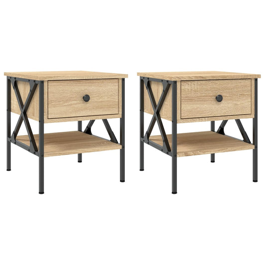 Bedside Tables 2 pcs Sonoma Oak 40x42x45 cm Engineered Wood Bedside Tables 2 pcs Sonoma Oak 40x42x45 cm Engineered Wood