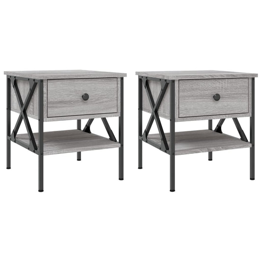 Bedside Tables 2 pcs Grey Sonoma 40x42x45 cm Engineered Wood Bedside Tables 2 pcs Grey Sonoma 40x42x45 cm Engineered Wood