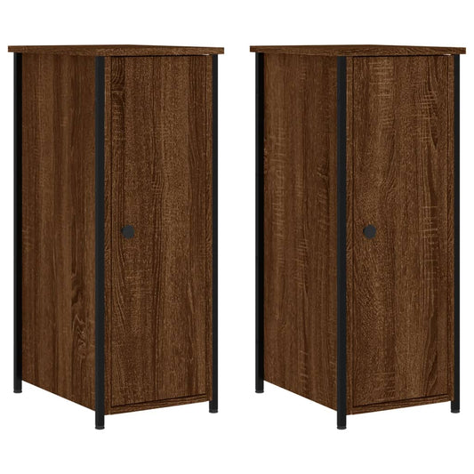 Bedside Cabinets 2 pcs Brown Oak 32x42x80 cm Engineered Wood Bedside Cabinets 2 pcs Brown Oak 32x42x80 cm Engineered Wood