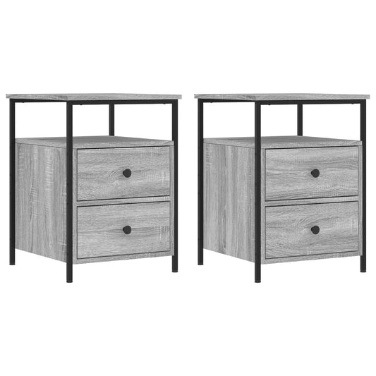 Bedside Cabinets 2 pcs Grey Sonoma 44x45x60 cm Engineered Wood Bedside Cabinets 2 pcs Grey Sonoma 44x45x60 cm Engineered Wood