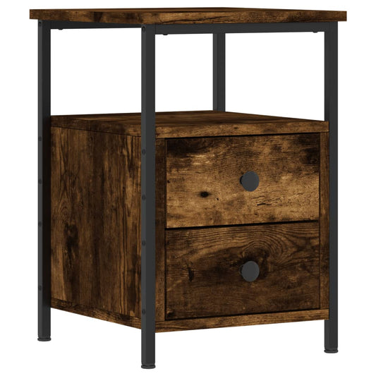Bedside Cabinet Smoked Oak 34x35.5x50 cm Engineered Wood Bedside Cabinet Smoked Oak 34x35.5x50 cm Engineered Wood