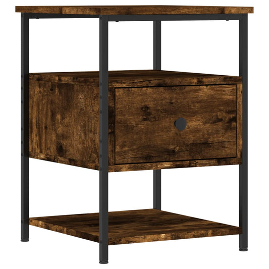 Bedside Cabinet Smoked Oak 40x42x56 cm Engineered Wood Bedside Cabinet Smoked Oak 40x42x56 cm Engineered Wood