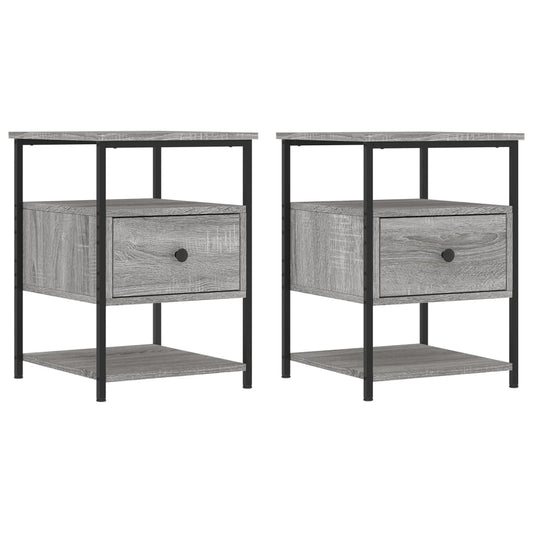 Bedside Cabinets 2 pcs Grey Sonoma 40x42x56 cm Engineered Wood Bedside Cabinets 2 pcs Grey Sonoma 40x42x56 cm Engineered Wood