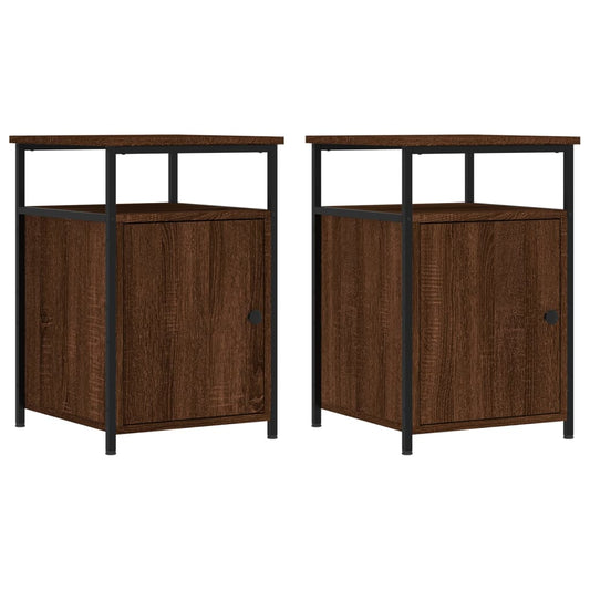 Bedside Cabinets 2 pcs Brown Oak 40x42x60 cm Engineered Wood Bedside Cabinets 2 pcs Brown Oak 40x42x60 cm Engineered Wood
