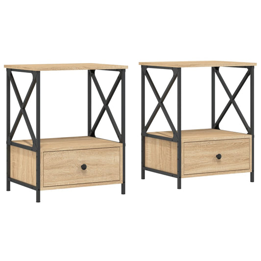 Bedside Tables 2 pcs Sonoma Oak 50x41x65 cm Engineered Wood Bedside Tables 2 pcs Sonoma Oak 50x41x65 cm Engineered Wood