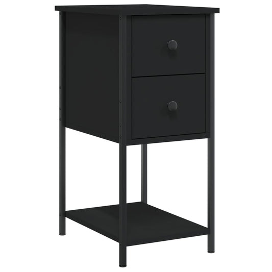 Bedside Cabinet Black 32x42x70 cm Engineered Wood Bedside Cabinet Black 32x42x70 cm Engineered Wood