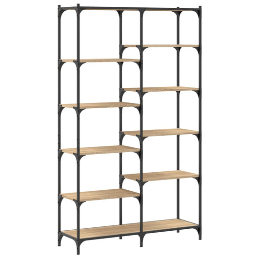 Bookshelf Sonoma Oak 100x32x170 cm Engineered Wood and Iron Bookshelf Sonoma Oak 100x32x170 cm Engineered Wood and Iron