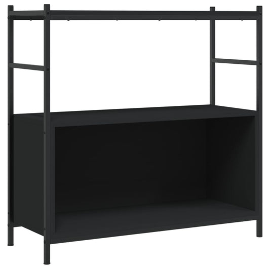 Bookshelf Black 80x30x78,5 cm Engineered Wood and Iron Bookshelf Black 80x30x78,5 cm Engineered Wood and Iron