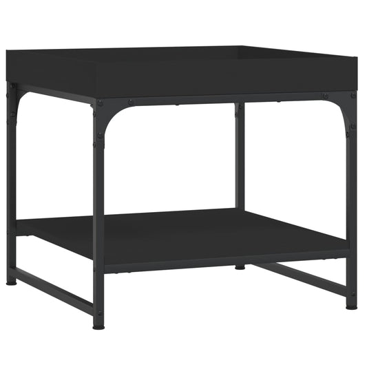 Coffee Table Black 49.5x49.5x45 cm Engineered Wood Coffee Table Black 49.5x49.5x45 cm Engineered Wood
