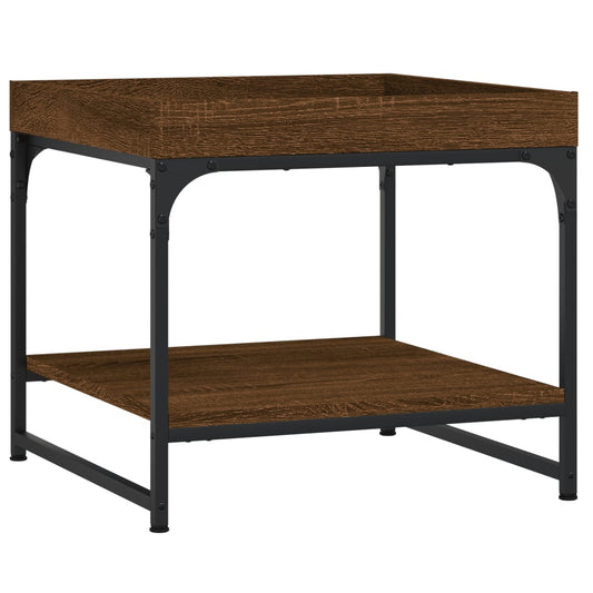 Coffee Table Brown Oak 49.5x49.5x45 cm Engineered Wood Coffee Table Brown Oak 49.5x49.5x45 cm Engineered Wood