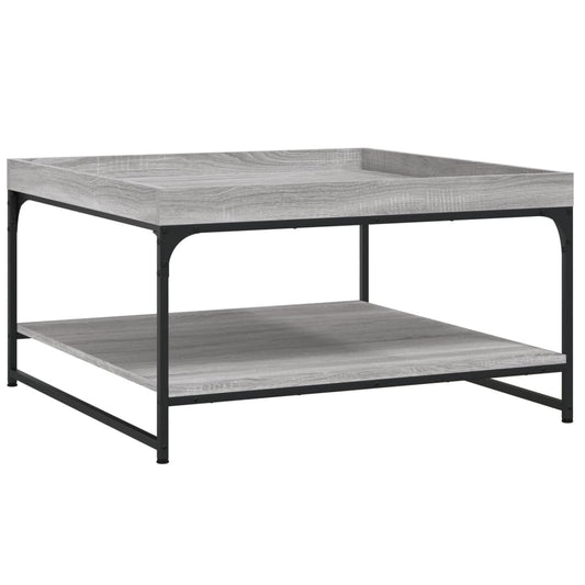 Coffee Table Grey Sonoma 80x80x45 cm Engineered Wood and Iron Coffee Table Grey Sonoma 80x80x45 cm Engineered Wood and Iron