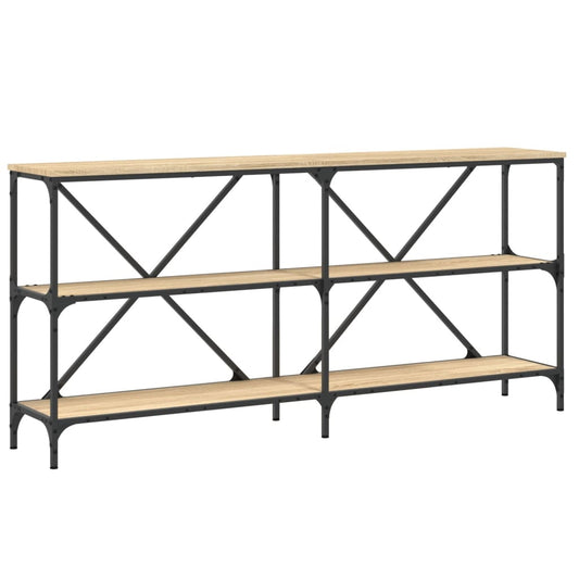 Console Table Sonoma Oak 160x30x75 cm Engineered Wood and Iron Console Table Sonoma Oak 160x30x75 cm Engineered Wood and Iron