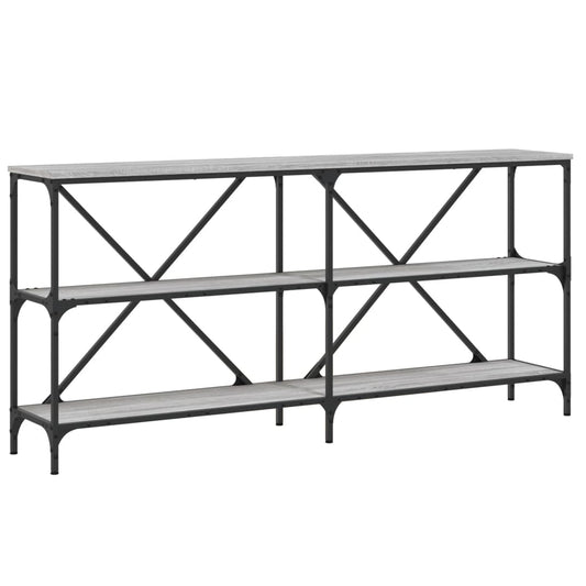 Console Table Grey Sonoma 160x30x75 cm Engineered Wood and Iron Console Table Grey Sonoma 160x30x75 cm Engineered Wood and Iron