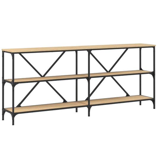Console Table Sonoma Oak 180x30x75 cm Engineered Wood and Iron Console Table Sonoma Oak 180x30x75 cm Engineered Wood and Iron