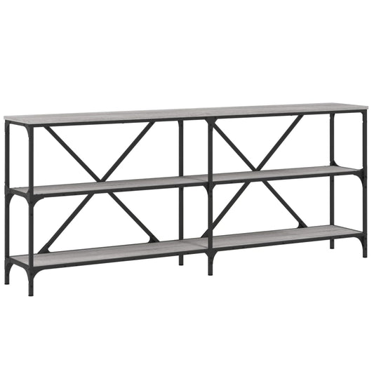 Console Table Grey Sonoma 180x30x75 cm Engineered Wood and Iron Console Table Grey Sonoma 180x30x75 cm Engineered Wood and Iron