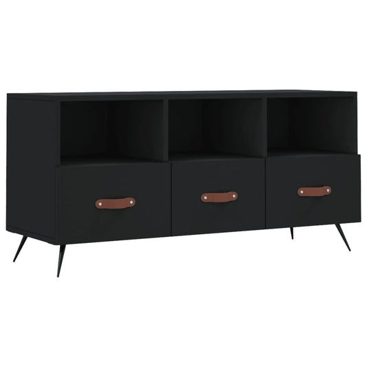 TV Cabinet Black 102x36x50 cm Engineered Wood TV Cabinet Black 102x36x50 cm Engineered Wood