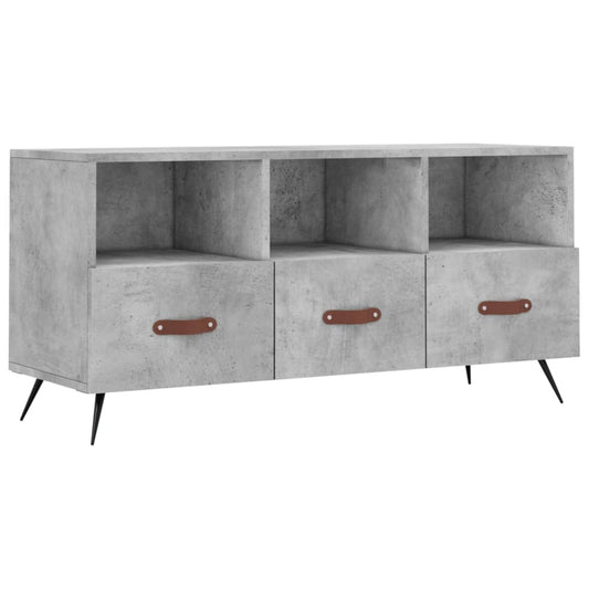 TV Cabinet Concrete Grey 102x36x50 cm Engineered Wood TV Cabinet Concrete Grey 102x36x50 cm Engineered Wood