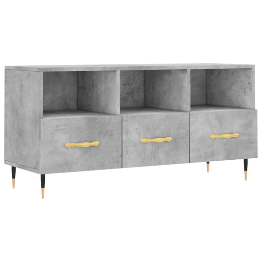 TV Cabinet Concrete Grey 102x36x50 cm Engineered Wood TV Cabinet Concrete Grey 102x36x50 cm Engineered Wood