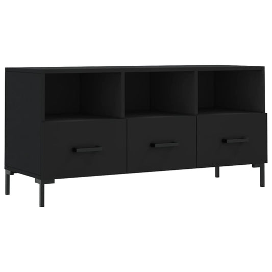 TV Cabinet Black 102x36x50 cm Engineered Wood TV Cabinet Black 102x36x50 cm Engineered Wood