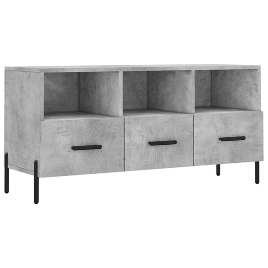 TV Cabinet Concrete Grey 102x36x50 cm Engineered Wood TV Cabinet Concrete Grey 102x36x50 cm Engineered Wood