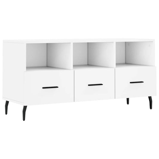 TV Cabinet White 102x36x50 cm Engineered Wood TV Cabinet White 102x36x50 cm Engineered Wood