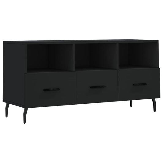 TV Cabinet Black 102x36x50 cm Engineered Wood TV Cabinet Black 102x36x50 cm Engineered Wood