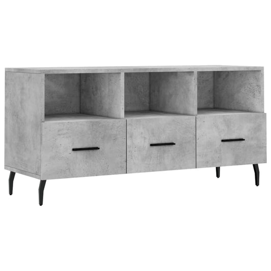 TV Cabinet Concrete Grey 102x36x50 cm Engineered Wood TV Cabinet Concrete Grey 102x36x50 cm Engineered Wood