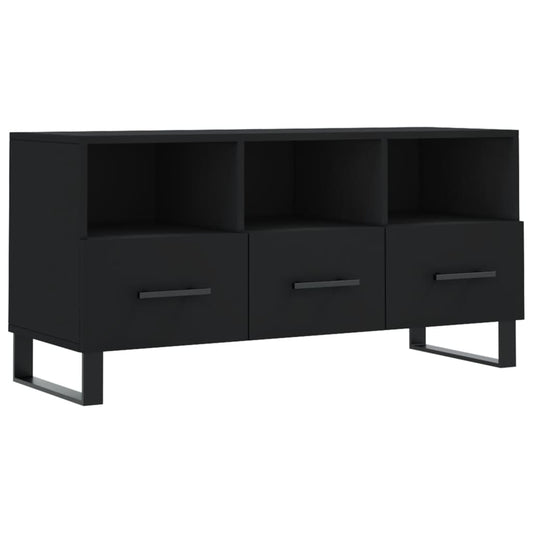 TV Cabinet Black 102x36x50 cm Engineered Wood TV Cabinet Black 102x36x50 cm Engineered Wood
