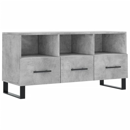 TV Cabinet Concrete Grey 102x36x50 cm Engineered Wood TV Cabinet Concrete Grey 102x36x50 cm Engineered Wood