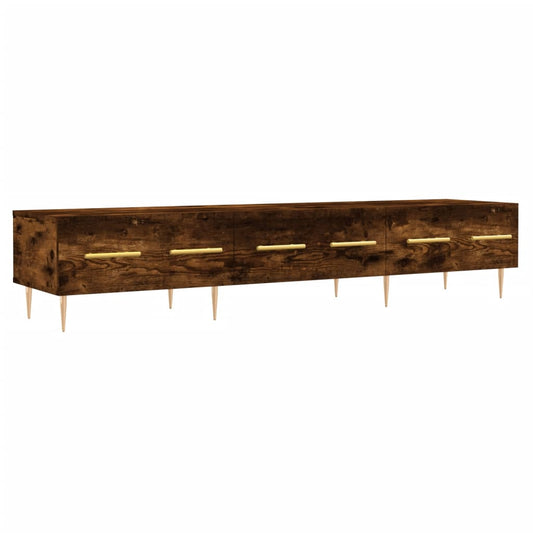 TV Cabinet Smoked Oak 150x36x30 cm Engineered Wood TV Cabinet Smoked Oak 150x36x30 cm Engineered Wood