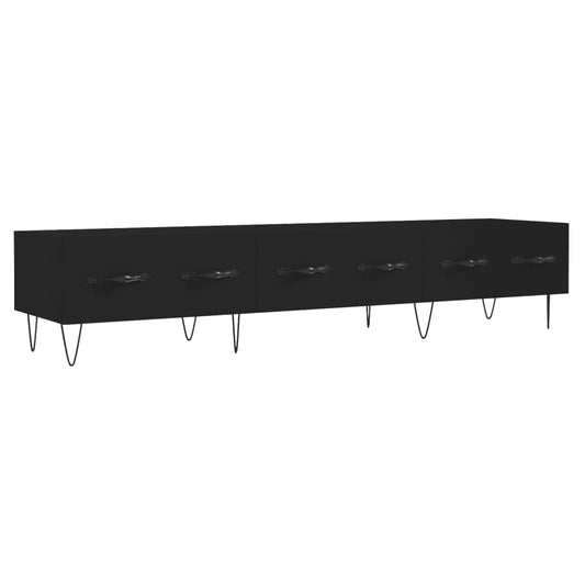 TV Cabinet Black 150x36x30 cm Engineered Wood TV Cabinet Black 150x36x30 cm Engineered Wood