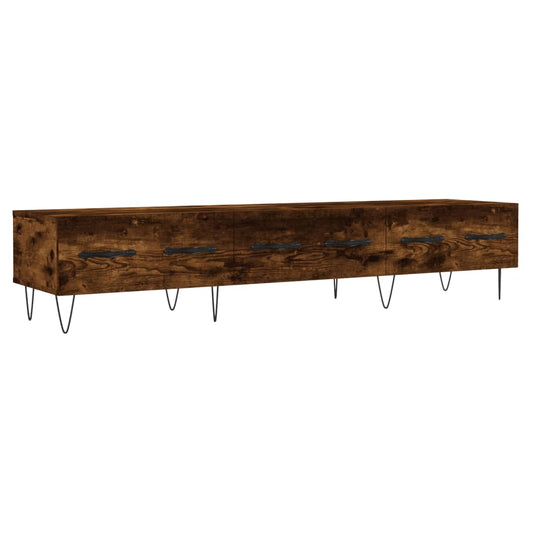 TV Cabinet Smoked Oak 150x36x30 cm Engineered Wood TV Cabinet Smoked Oak 150x36x30 cm Engineered Wood