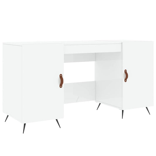 Desk High Gloss White 140x50x75 cm Engineered Wood Desk High Gloss White 140x50x75 cm Engineered Wood