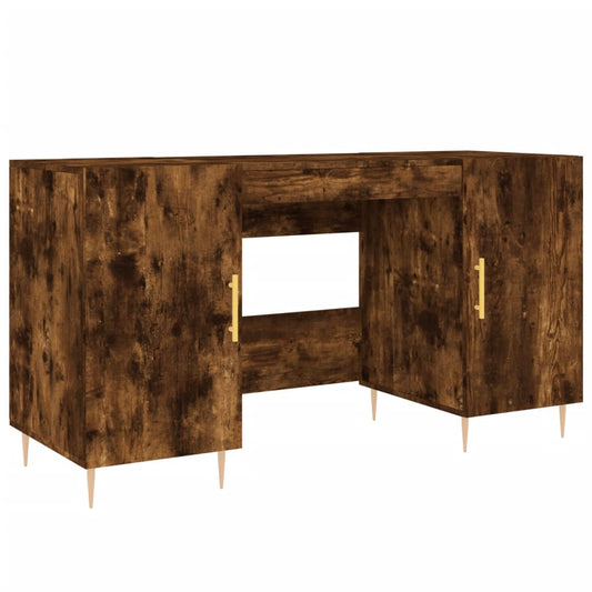 Desk Smoked Oak 140x50x75 cm Engineered Wood Desk Smoked Oak 140x50x75 cm Engineered Wood