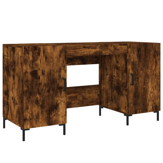 Desk Smoked Oak 140x50x75 cm Engineered Wood Desk Smoked Oak 140x50x75 cm Engineered Wood