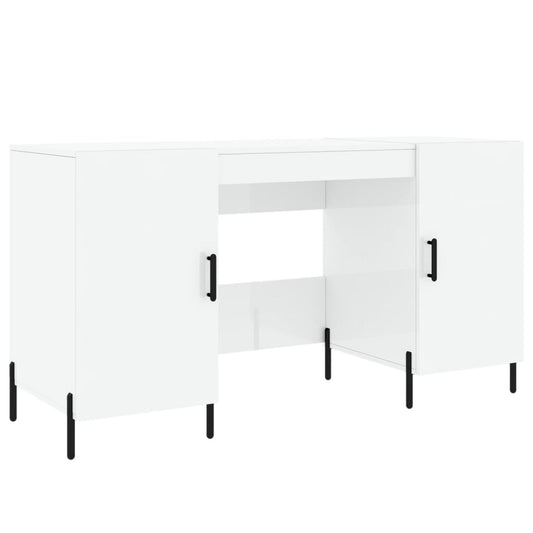 Desk High Gloss White 140x50x75 cm Engineered Wood Desk High Gloss White 140x50x75 cm Engineered Wood